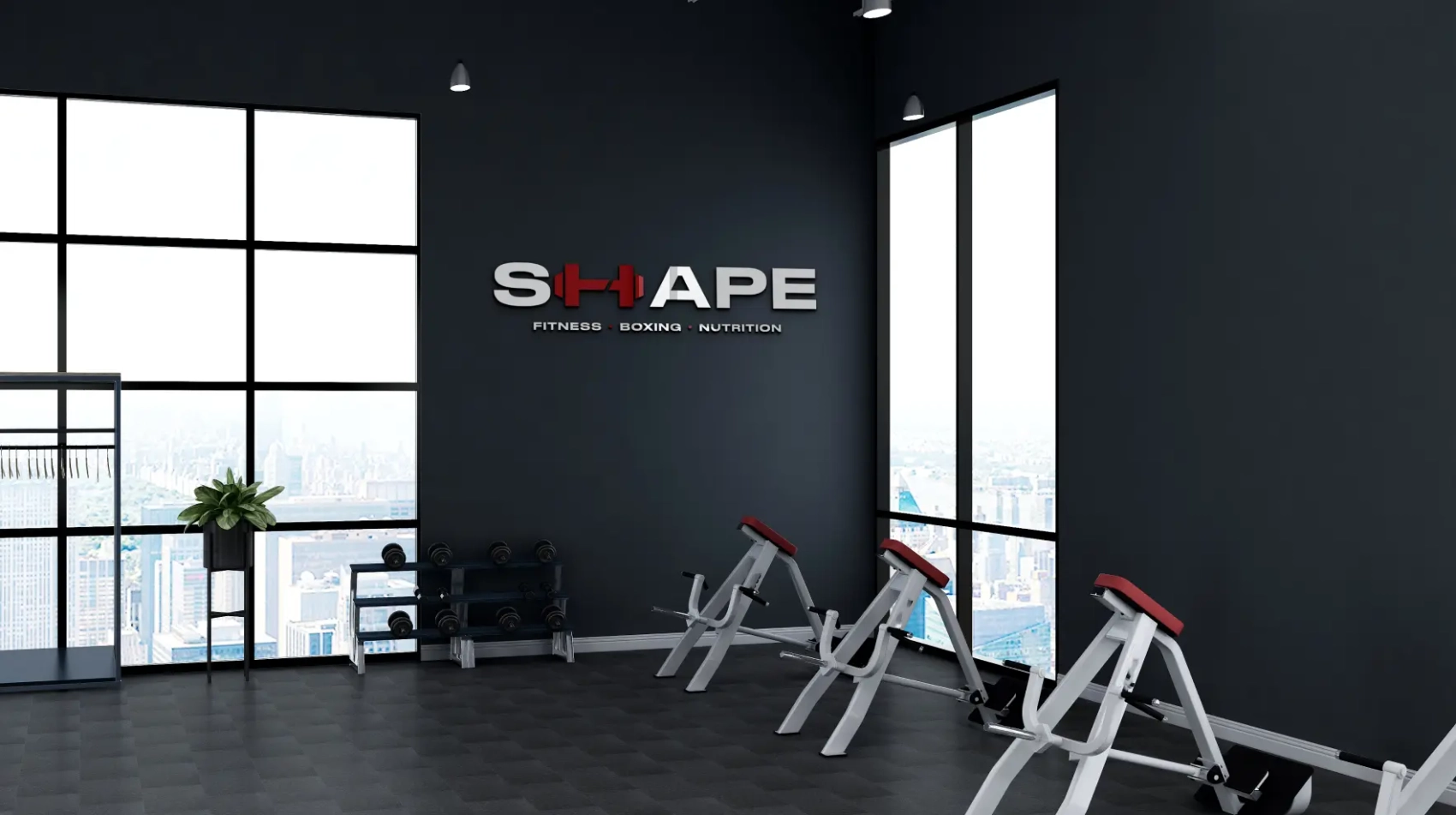 מוקאפ שלט פנימי של סטודיו שייפ